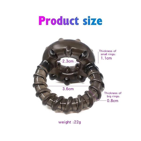 Men Male Soft Silicone Ring Round Men Time Delayed Rings Hoop Couple Lover