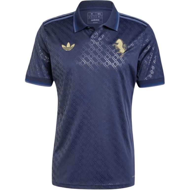 Adidas Originals SS24 24/25 Third Jersey Juventus Series Casual Sports Letter Short Sleeve Football Shirt Men Tops Legendary-Ink IY5244