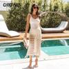 Women's Summer New Knitted Hollow Sexy Loose Beach Smock Dress