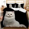 Cat Duvet Cover Set Cool Cat In Hat With Sharp Eyes Animal Twin Bedding Set Bedclothes Queen King Size Polyester Qulit Cover
