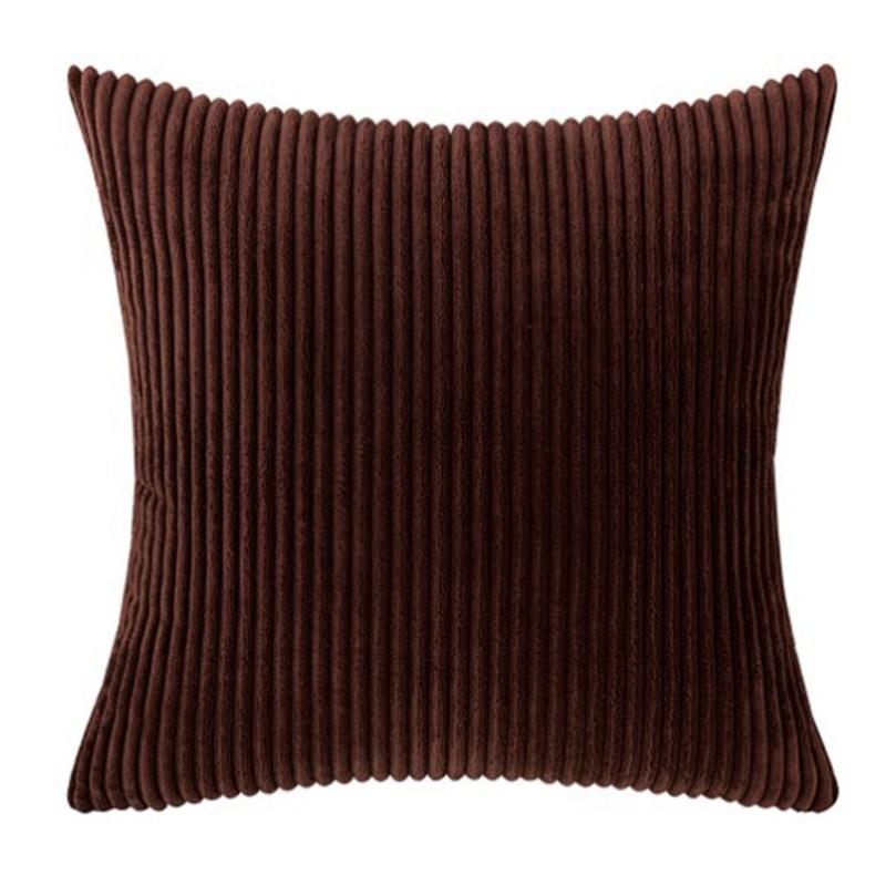 Square Cushion Case Sofa Cover Corduroy Winter Pillow Plush Velvet Home Decor