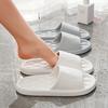 Unisex Solid Color Pillow Slides, Soft Sole Home Bathroom Shoes, Lightweight & Comfy Indoor Slides