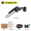 Newbeny 8-Inch Cordless Chainsaw with Brushless Motor 1500W Electric Pruning Saw for Wood Cutting Tree Trimming Gardening with Makita 18V Battery