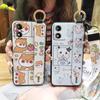 Ring Cartoon Phone Case For MOTO E13 Dirt-resistant Kickstand Waterproof Shockproof Wristband Cute Anti-knock Anti-dust