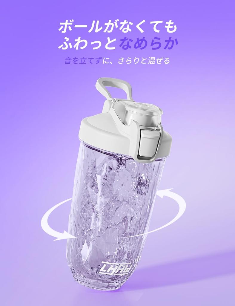 Протеиновый шейкер LHHW, не содержит БФА, отделка тритан, для приготовления протеиновых коктейлей - 500 мл, наполняется до 650 мл (белый)