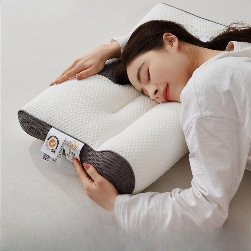 Summer New Orthopaedic Anti-traction Pillow Core Pillow Home Support Cervical Spine To Help Sleep Massage Pillow Whole Head Male