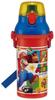 Skater Water Direct Dishwasher Made In Super Mario Children's Bottle, 480ml, Drinking, Plastic, One-Touch Operation, Safe, Japan, 23, Boys',