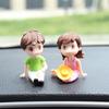 Car Interior Cartoon Couples Ornaments Action Figurines Car Center Console Decoration Ornaments Anime Dashboard Decoration Gifts