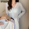 Summer Women's Long Sleeve Knitted Shirt Hollow Air Conditioning Cardigan Coat Women's Micro Transparent Sunscreen Coat Thin