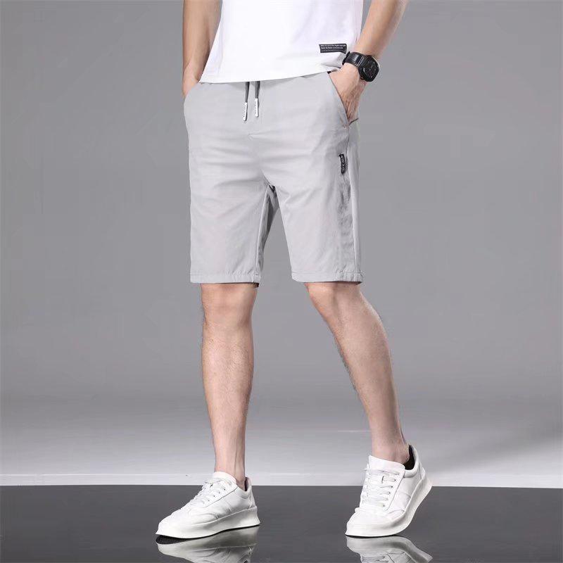 Men's Summer Ice Silk Stretch Casual Pants - Quick-Dry, Ultra-Thin, Loose Fit, Large Size, Straight Trousers