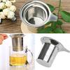Stainless Steel Tea Filter Basket Mesh Cup Reusable Strainer Herbal Locking Tea Filter