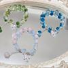 1PC Fashionable and Charming Butterfly Glass Bead Bracelet, Women's Sweet and Versatile Colored Bead Bracelet