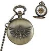 New Vintage Bronze Clamshell Automatic Mechanical Roman Numerals Pocket Watch for Men and Women Students