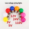 Low Voltage LED Solar Decorative G45 String Lights for Holidays - 3V, 5V, 12V, 24V, 110V.