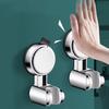 New Unique Horizontal Setting Suction Cup Handheld Shower Head Holder Large Shower Head Supports Relocatable Wall Mounted