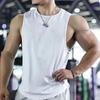 Men'S Summer Sports And Leisure Muscle Fitness Mesh Breathable Quick Drying Solid Color Sleeveless Vest For Men