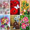 DIY Floral 5D Diamond Painting Full Round Drill Flower Diamond Embroidery Cross Stitch Kits Mosaic Wall Art Home Decor Gift