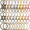 10/20Pcs Swivel Clasps Set Lanyard Snap Hooks with Key Chain Rings Keychain Clip Hooks for DIY Necklace Bracelet Chain Supplies
