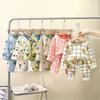 100% Cotton Kids Thermal Underwear Set Long Sleeve Pants Soft Sleepwear Homewear Cartoon Print Comfortable A Class Safety