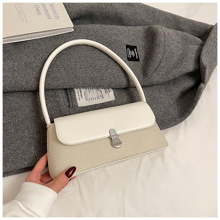 Retro Small Bag Women's 2025 New Trendy Spring and Summer Retro French Niche High-end Single Shoulder Underarm Bag Method Stick Bag