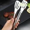 304 Stainless Steel Food Tongs BBQ Non Slip Barbecue Steak Clip Frying Fish Grill Bread Clips Cooking Tongs Kitchen Gadgets