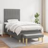 3137270 vidaXL Divan Bed with Mattress Dark Grey 80x200 Cm Fabric