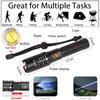 Powerful Upgrade-LED Flashlight High Lumens USB Rechargeable Flashlights Outdoor Emergency Torch Tactical Flash Lights Zoom
