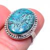Natural Tibetan Turquoise Gemstone 925 Solid Sterling Silver Gift Ring S.7 o7D17