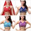 Women Sequin Tassel Nightclub Show Costumes Belly Dance Bra Halter Bra Performance Top