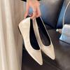 Fashion New Women's Fashionable Low-heeled High-heel Women's Shoes High Heels Spring/summer Pointed-toe Office Commuting Single Shoes