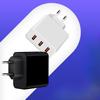 European Multi-protocol QC3.0 Fast Charging Head QC18W+18W Korean Multi-port Fast Charger 3 USB Independent Fast Charging