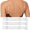 1pair Clear Bra Straps Transparent Invisible Detachable Adjustable Silicone Women's Elastic Belt Intimates Accessories