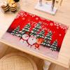 Christmas Series Creative Printed Meal Mat Cartoon Elderly Table Mat Christmas Tablecloth Mat