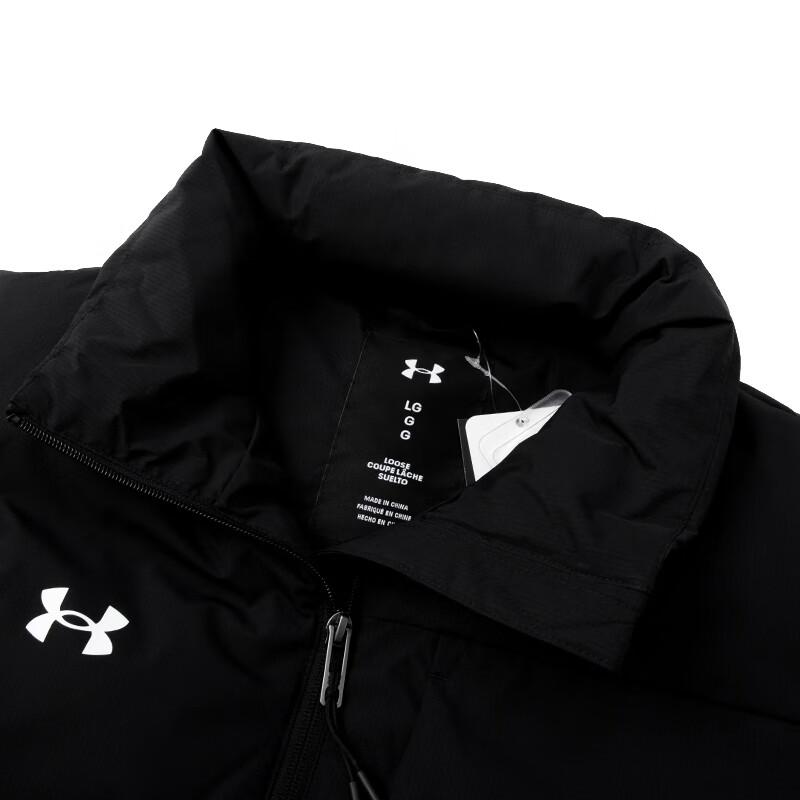 Under Armour Color Stand Collar Sports Outdoor Running Casual Vest Pants Set Men Activewear 23600803-001+23600703-409