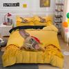 Cute Cartoon Bulldog Pattern Duvet Cover Set King Full Size Bedding Set Room Decor Soft Microfiber Quilt/Comforter Cover 2/3PCS