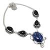 Sodalite, Onyx Gemstone 925 Sterling Silver Jewelry Necklace 18"