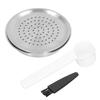 Refillable Coffee Pod Reusable Coffee Powder Capsule Stainless Steel with Brush Spoon for Senseo