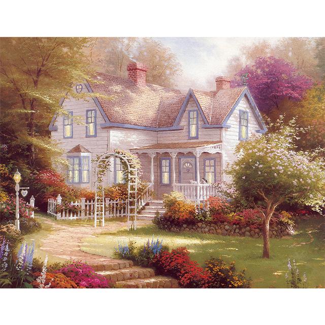 Europe Retro Landscape Christmas Snow Scene Canvas Painting Prints Paris London Posters Print for Living Room Home Decor No Frame