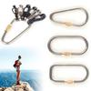 Portable Outdoor Camping Carabiner Backpack Buckle TC4 Titanium Keychain Lightweight Hanging Buckle