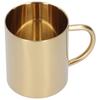 Mug Cup 304 Stainless Steel Double Layer Anti Scald Coffee Tea Water Cup with Handle 400ml(Gold )
