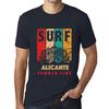 Men’s Vintage Tee Shirt Graphic T Shirt Surf Summer Time Alicante Navy