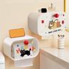 No Punching Wall Mounted Tissue Box Plastic Paper Towel Box Creative Cartoon Tissue Holder  Kitchen