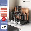 Multifunctional Knife Holder Stainless Steel Stand Home Kitchen Utensil Counter Cutting Board Rack Knife Pot Lid Storage Rack