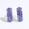 Classic Design Natural Blue Tanzanite Clasp Earrings S925 Silver Atural Gemstone Jewelry Fine Jewelry Precious Gift for Women