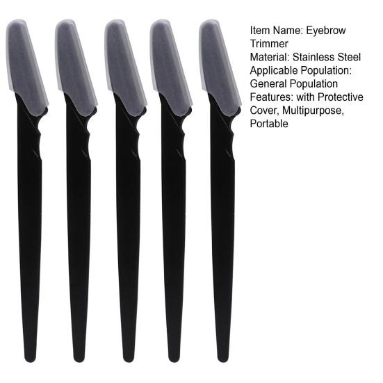5/10Pcs Eyebrow Razor with Protective Cover Multipurpose Face Exfoliating Dermaplaning Tool Women Men Facial Eyebrow Trimmer
