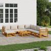 VidaXL Garden Lounge Set with Cushions 9 Pcs, Sofas with Backrest, Furniture Set with Coffee Table Patio Terrace, 3155296