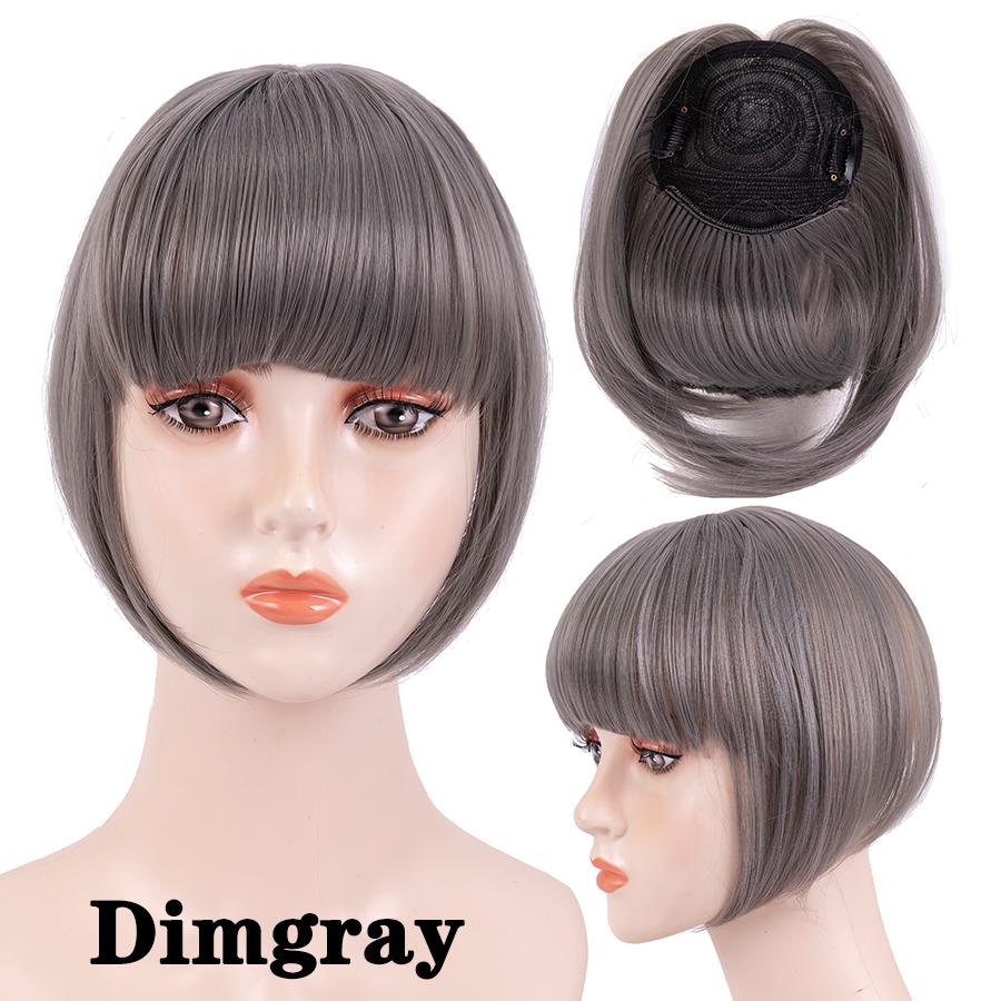 Fringe Bangs Synthetic Hair Extensions Clip In Bangs 6 Inch Short Straight Hairpiece Front Neat Bang Two Side Blonde