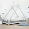 TAHUKA Children's Teepee Bed 90 X 160 Light Grey