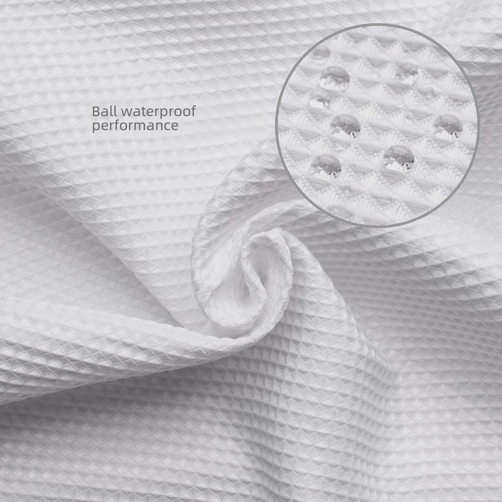 Waterproof Mildew-Resistant Waffle Shower Curtain, 240g