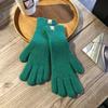 Solid Color Knitted Gloves Touchscreen Warm Mittens Casual Women Gloves  Outdoor Riding